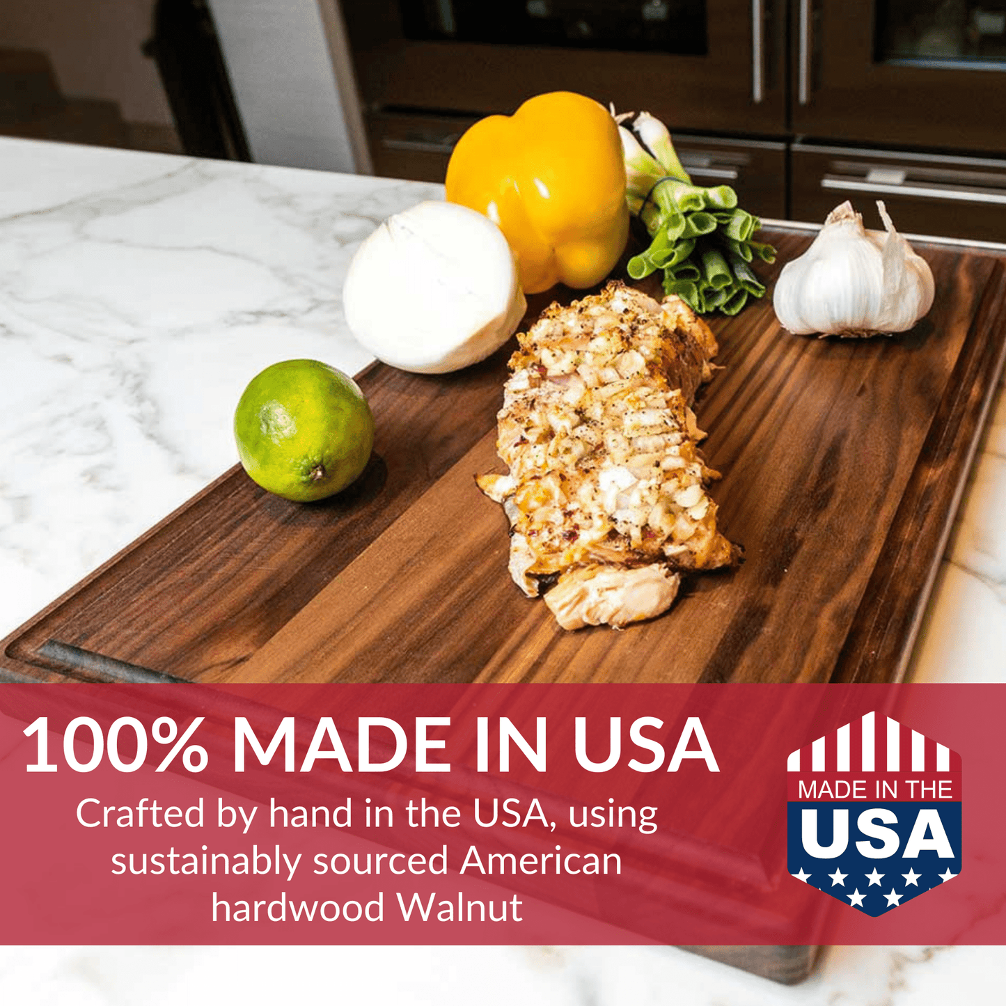 Medium Walnut Wood Cutting Board - themonogram manor 
