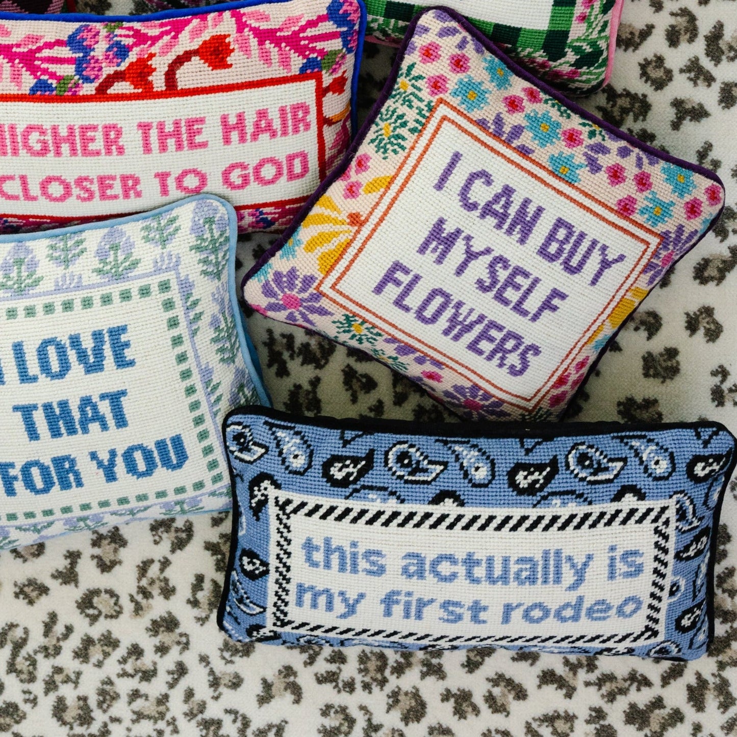 First Rodeo Needlepoint Pillow - themonogram manor 