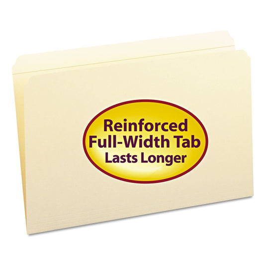 Smead Reinforced Tab Manila File Folders, Straight Tabs, Legal Size, 0.75" Expansion, 11 - pt Manila, 100/Box - themonogram manor 