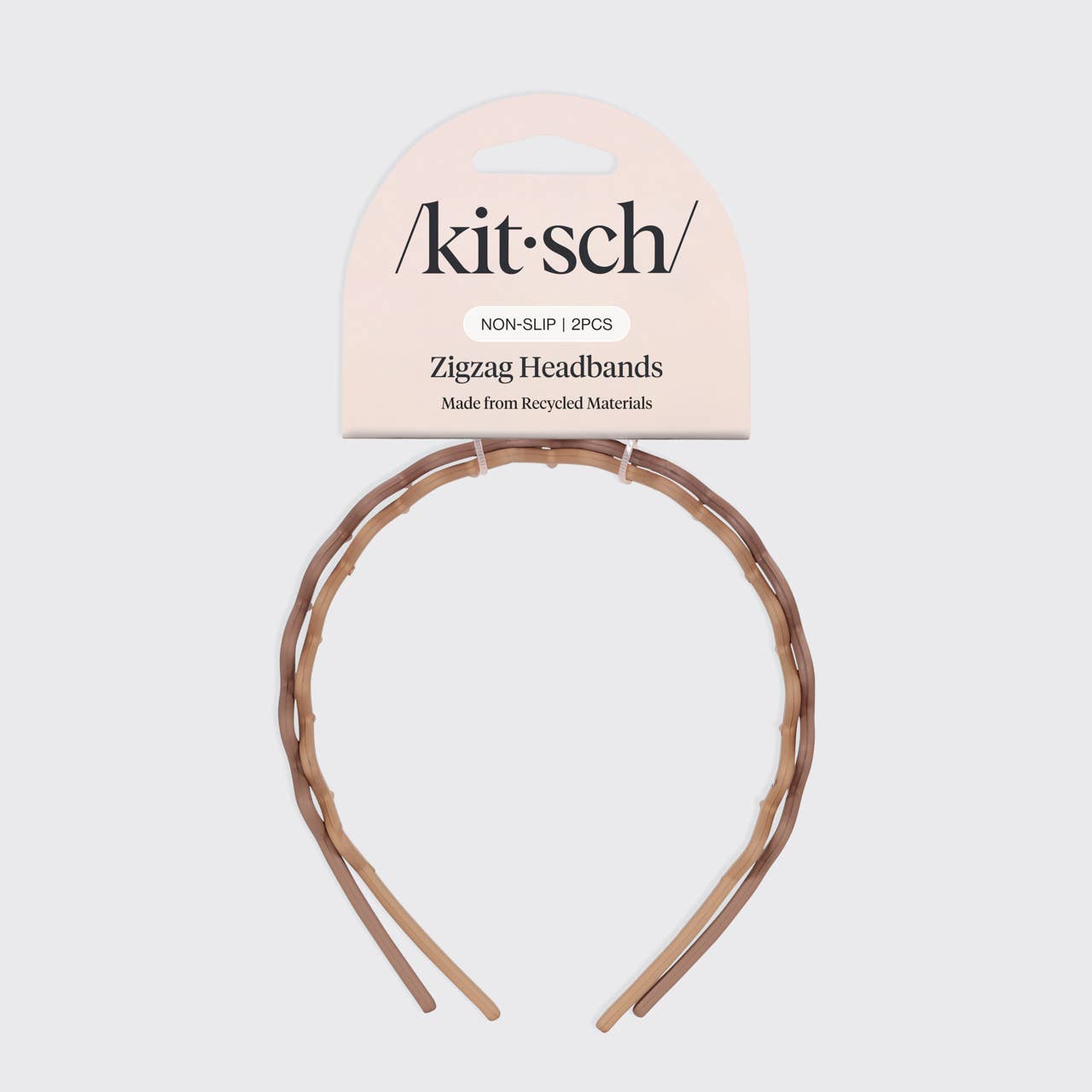 Recycled Plastic Zig Zag Headband 2pc - Neutral - themonogram manor 