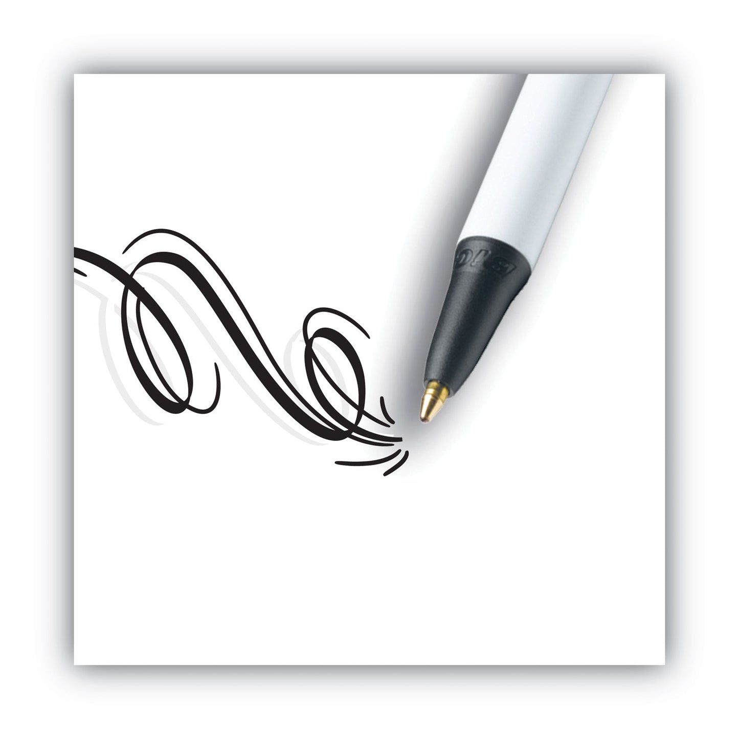 BIC Clic Stic Ballpoint Pen Value Pack, Retractable, Medium 1.2 mm, Black Ink, White Barrel, 60/Pack - themonogram manor 