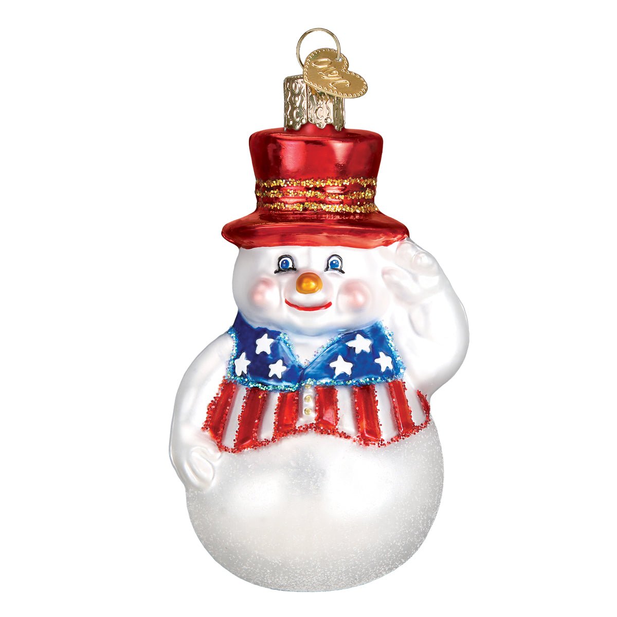 Patriotic Snowman Ornament - themonogram manor 