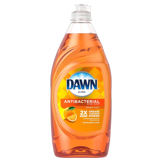 Dawn Ultra Antibacterial Dishwashing Liquid, Orange Scent, 28 oz Bottle - themonogram manor 