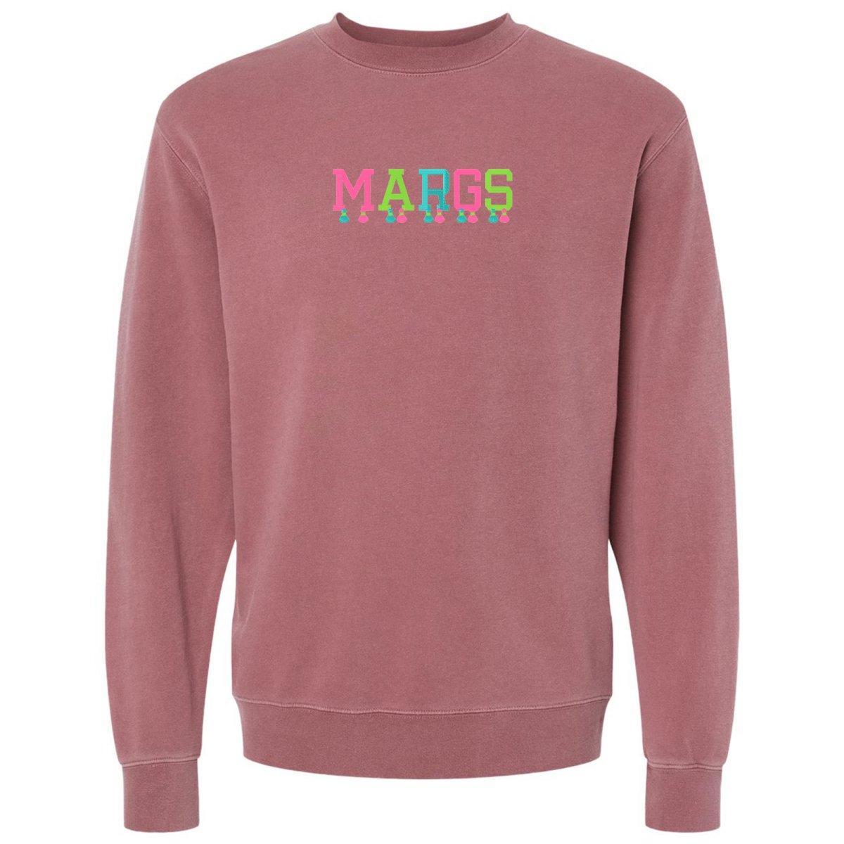 Embroidered Tasseled 'Margs' Cozy Crew - themonogram manor 