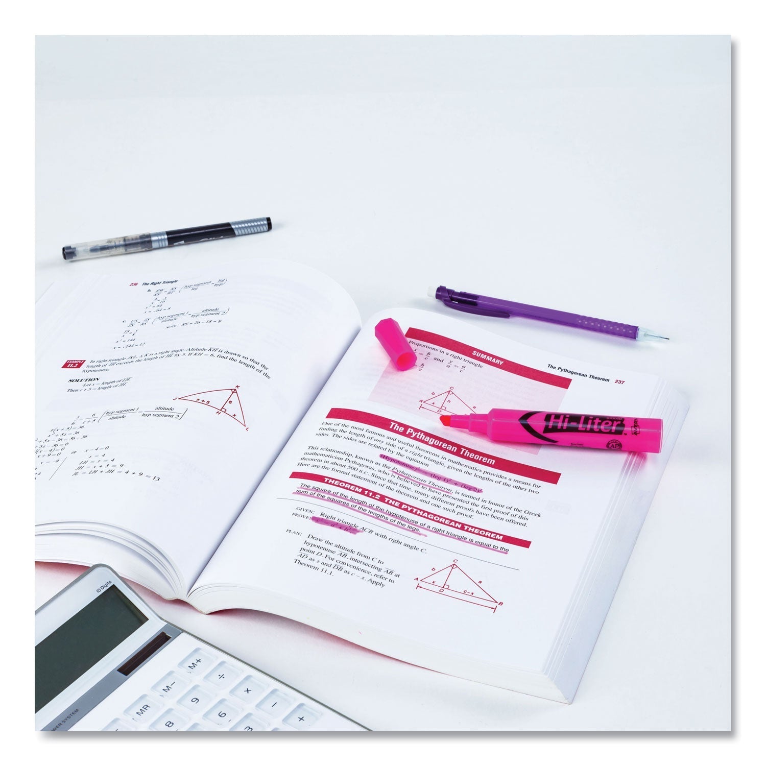 Avery HI - LITER Desk - Style Highlighters, Fluorescent Pink Ink, Chisel Tip, Pink/Black Barrel, Dozen - themonogram manor 