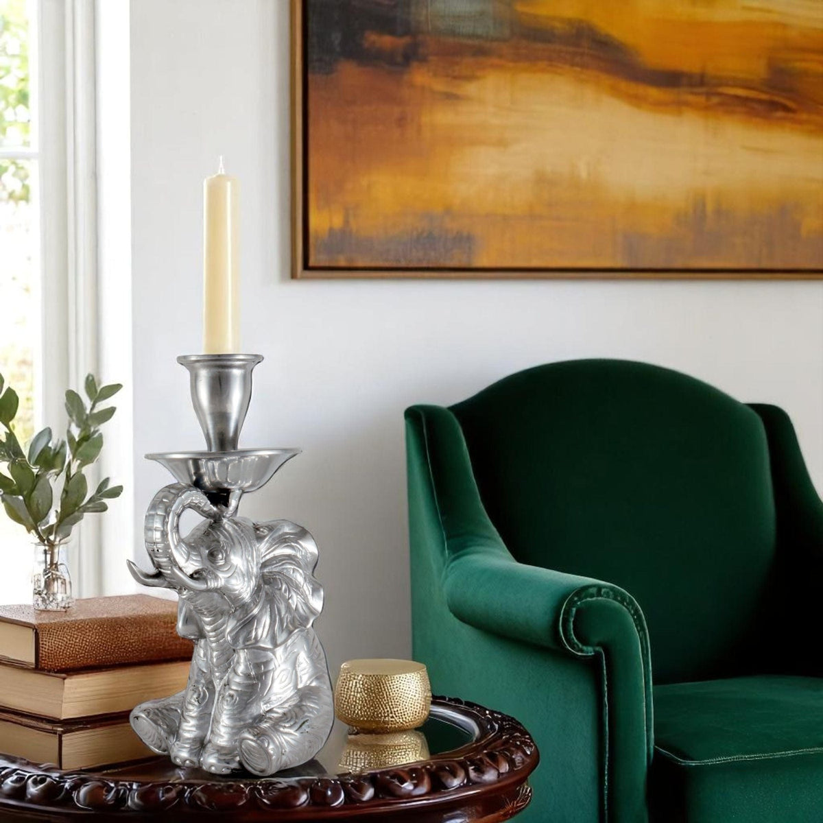 Elephant Taper Candle Holder - themonogram manor 