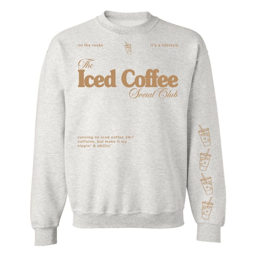 ‘Iced Coffee Social Club' Crewneck Sweatshirt - themonogram manor 