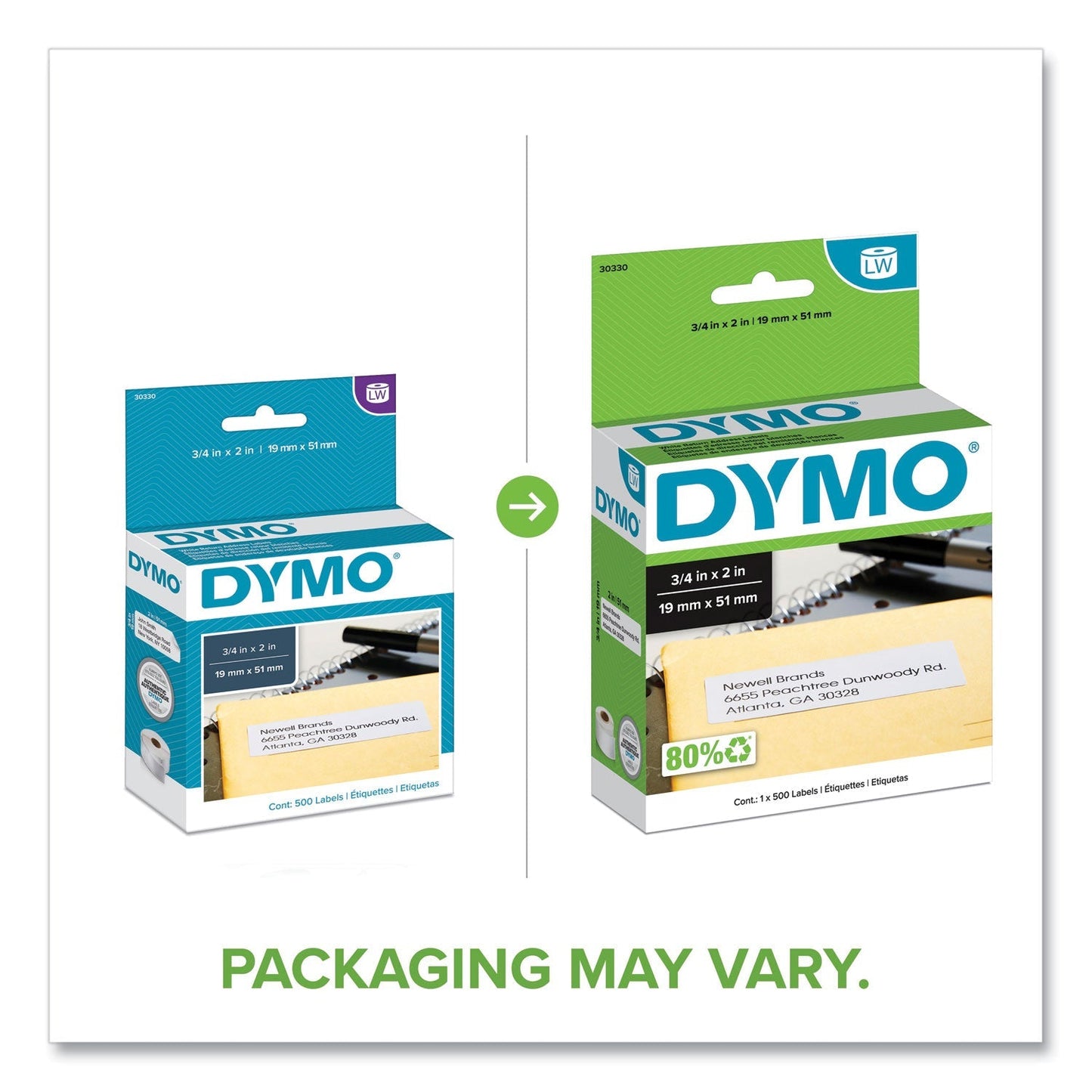 DYMO LabelWriter Return Address Labels, 0.75" x 2", White, 500 Labels/Roll - themonogram manor 