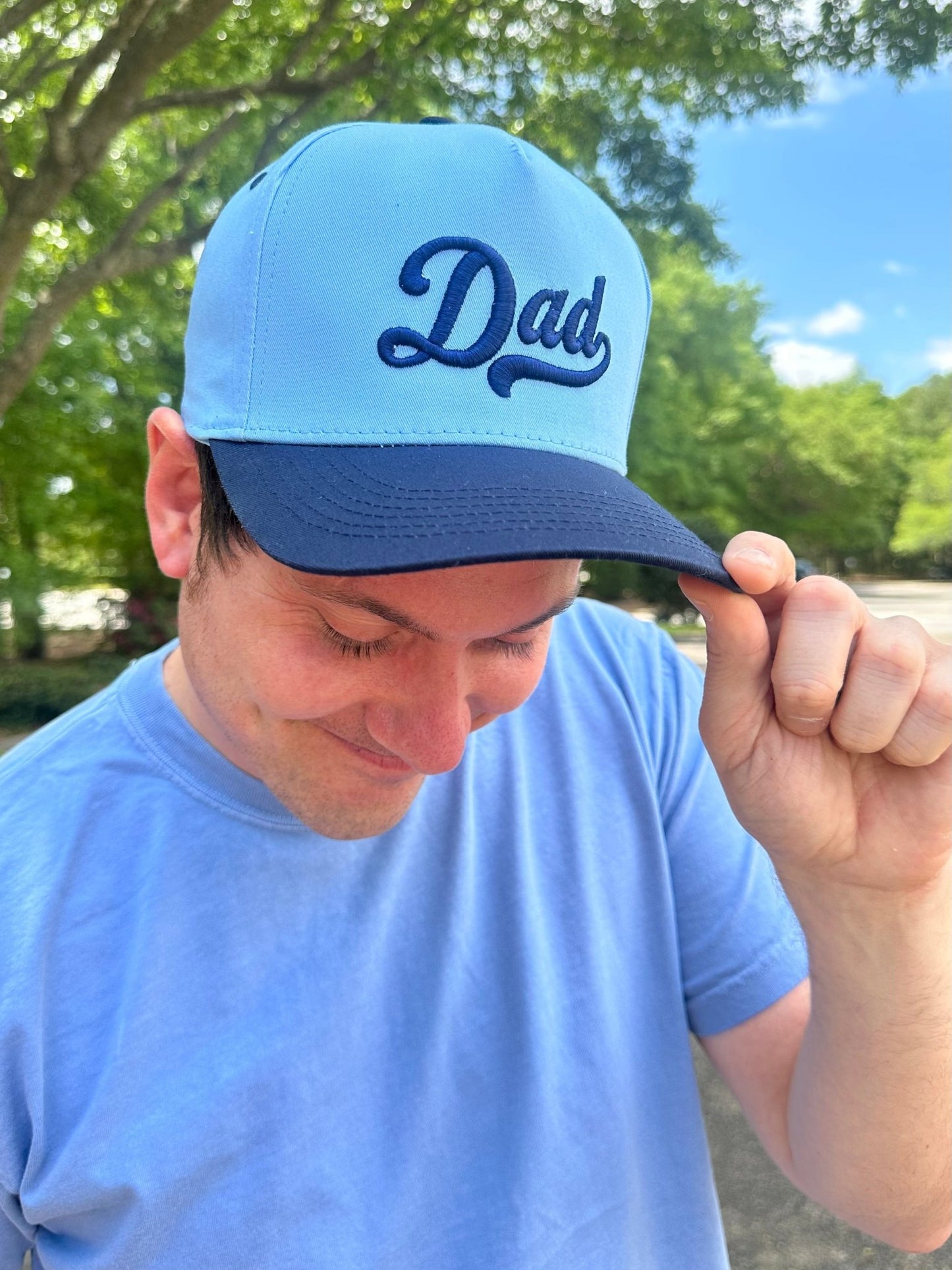 3D Embroidery 'Dad' Snapback Hat - themonogram manor 