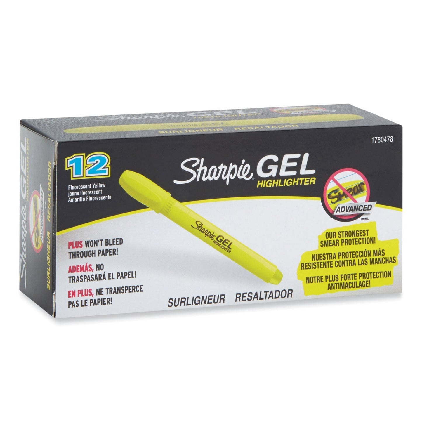 Sharpie Gel Highlighters, Fluorescent Yellow Ink, Bullet Tip, Yellow Barrel - themonogram manor 
