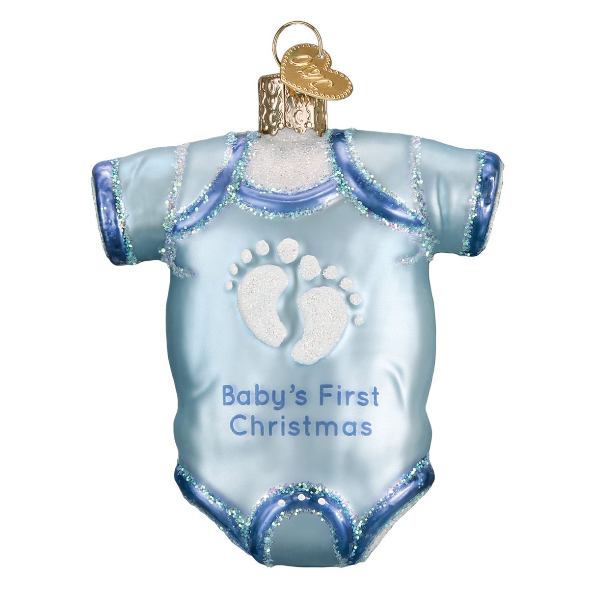 Blue Baby Onesie Ornament - #themonogram manor #