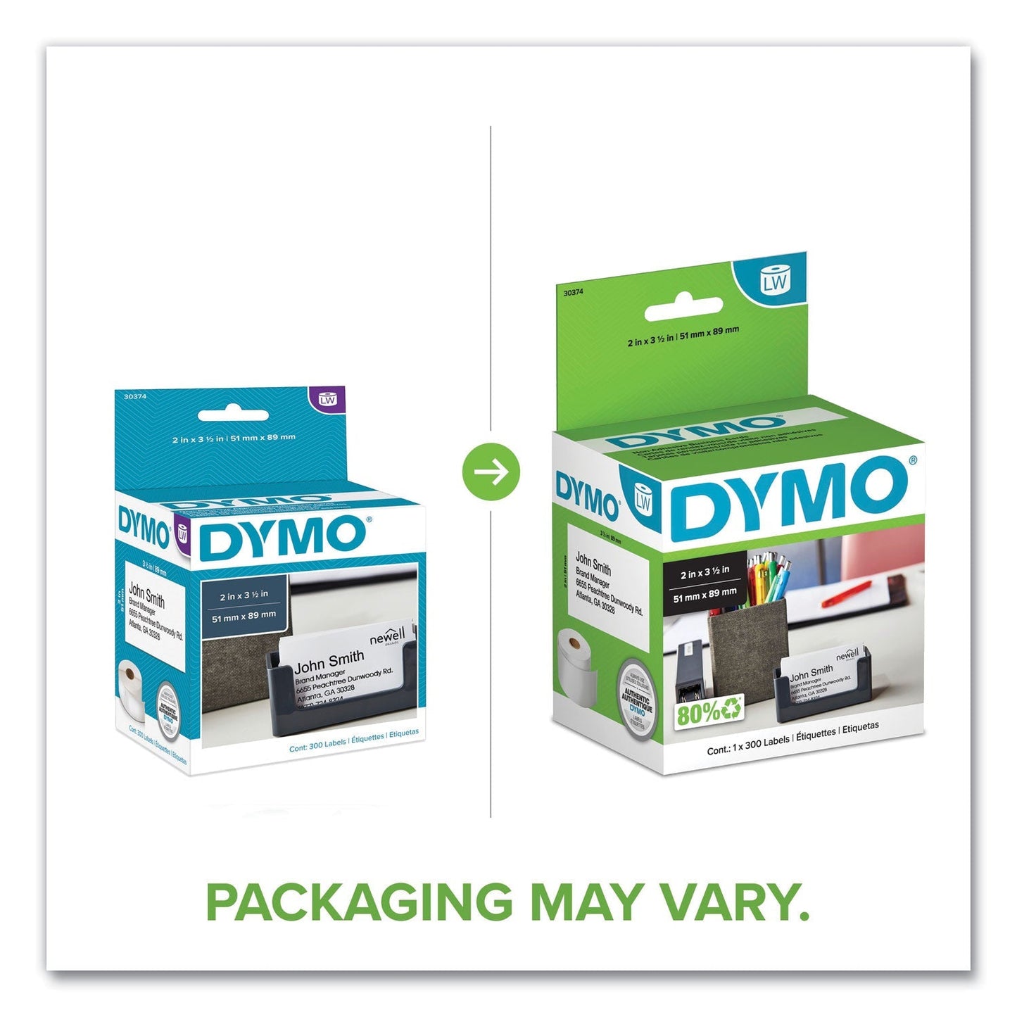 DYMO LabelWriter Business/Appointment Cards, 2" x 3.5", White, 300 Labels/Roll - themonogram manor 