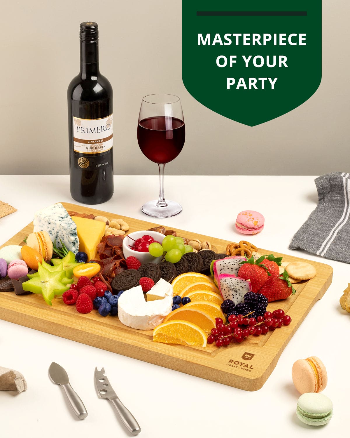 Cutting Board with Compartments, 18” x 12” - themonogram manor 