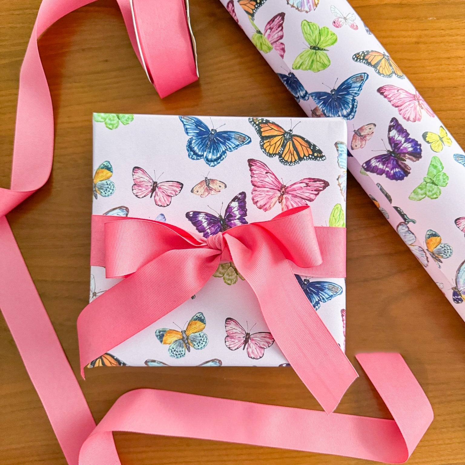 Butterfly Gift Wrapping Paper - themonogram manor 