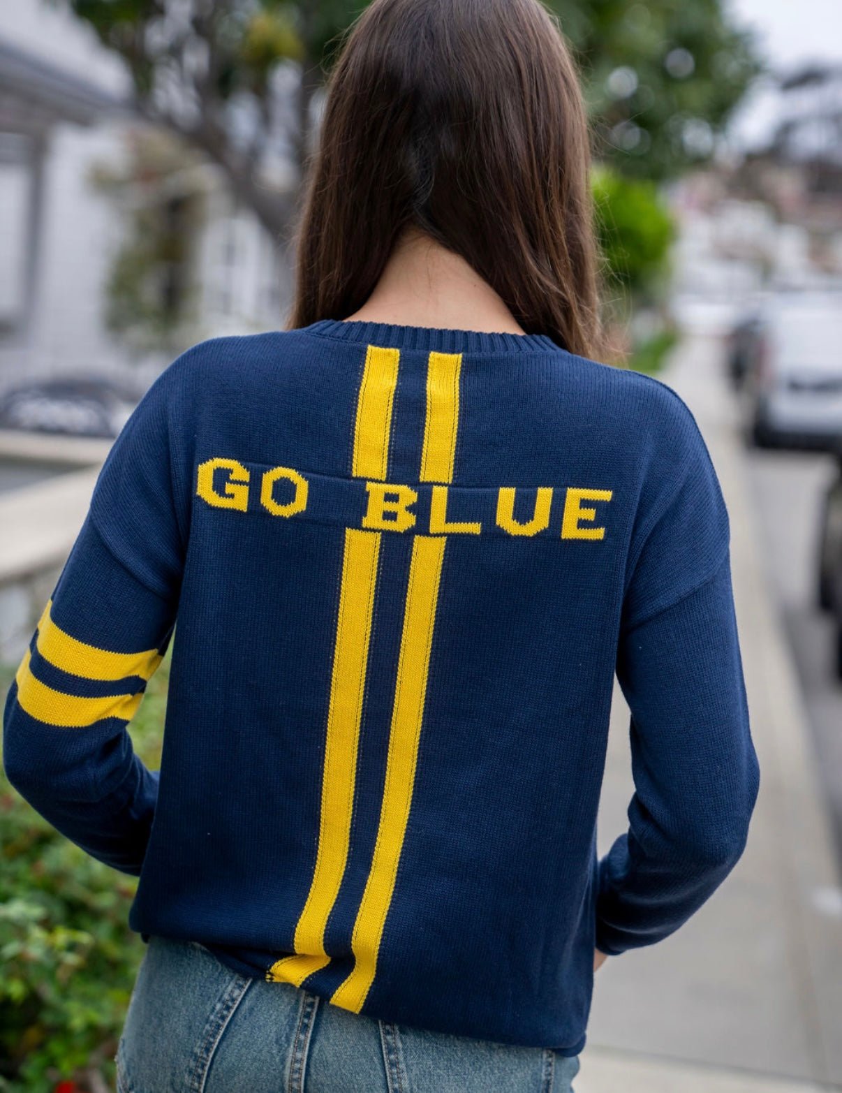 Michigan Long Sleeve – Go Blue Cotton - themonogram manor 