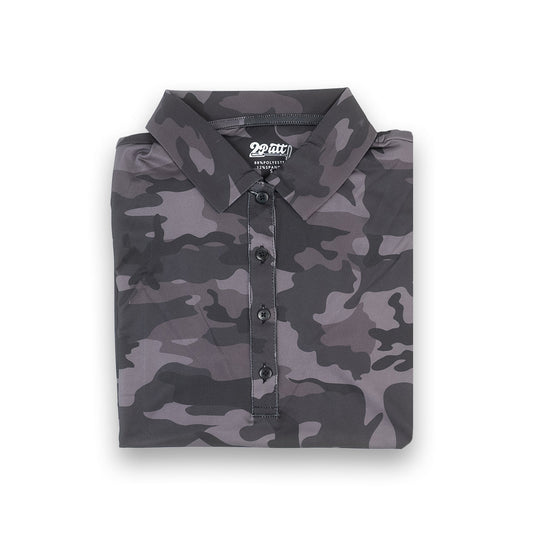 Black Camo Women's Polo (Sleeveless) - themonogram manor 