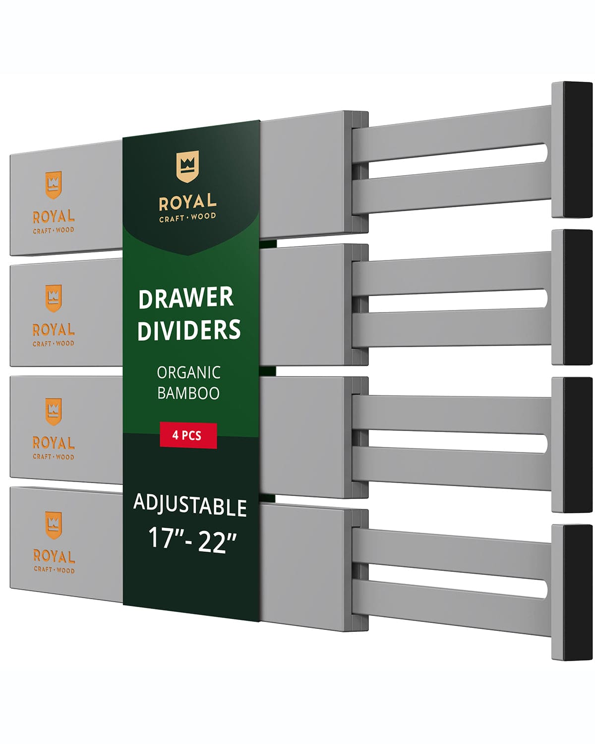 Drawer Dividers 22”, Gray - themonogram manor 