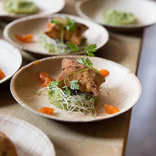 Bosnal - Palm Leaf Biodegradable Plates, 6 inch, Round - themonogram manor 