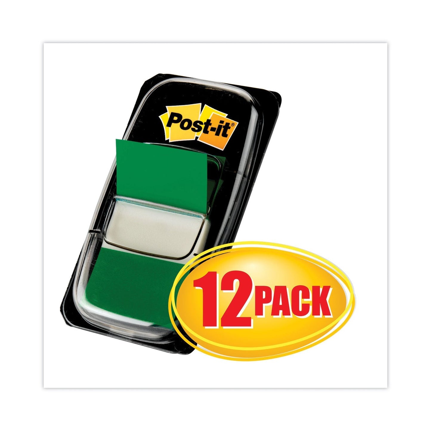 Post - it Marking Page Flags in Dispensers, Green, 50 Flags/Dispenser, 12 Dispensers/Pack - themonogram manor 
