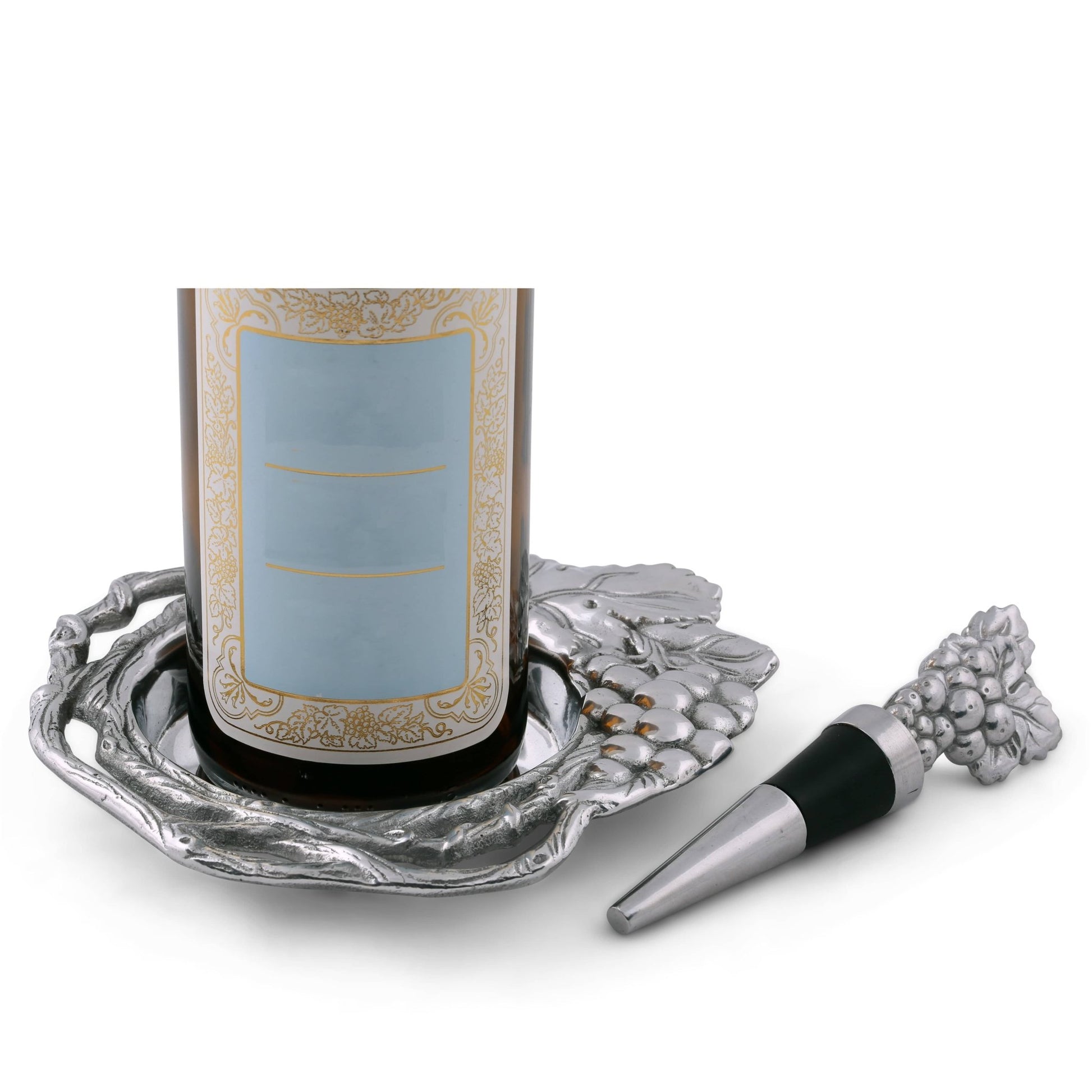 Grape Wine Coaster and Stopper Set - themonogram manor 