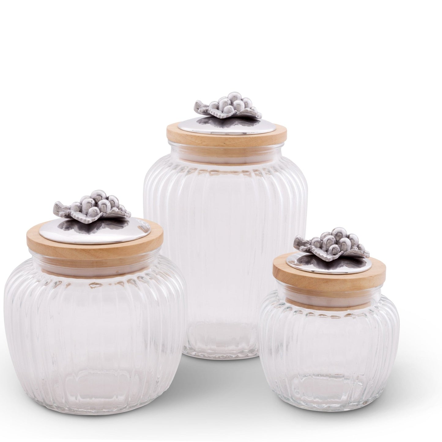 Grape Knob Glass Canisters - themonogram manor 