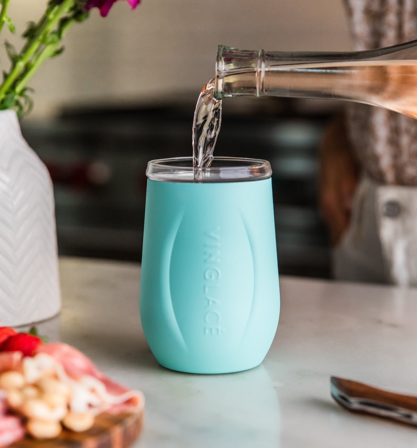 Glass Lined Wine Glass - themonogram manor 