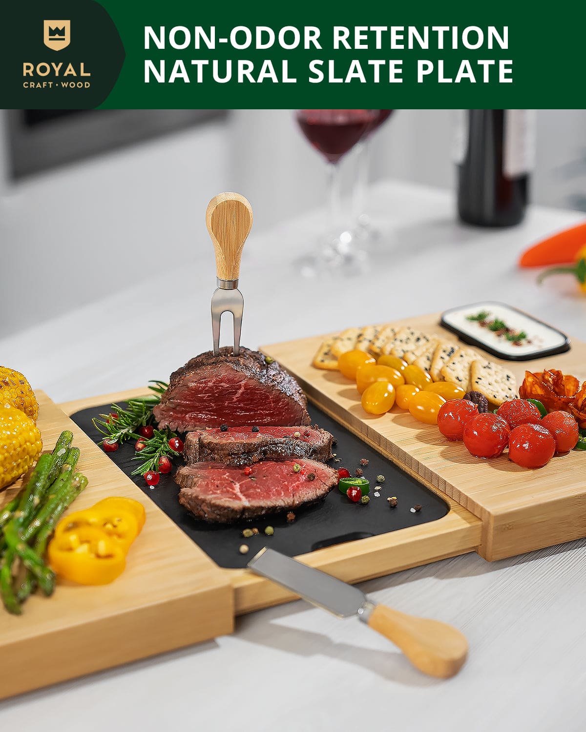 Cheese Board Set with Slate Plate - themonogram manor 