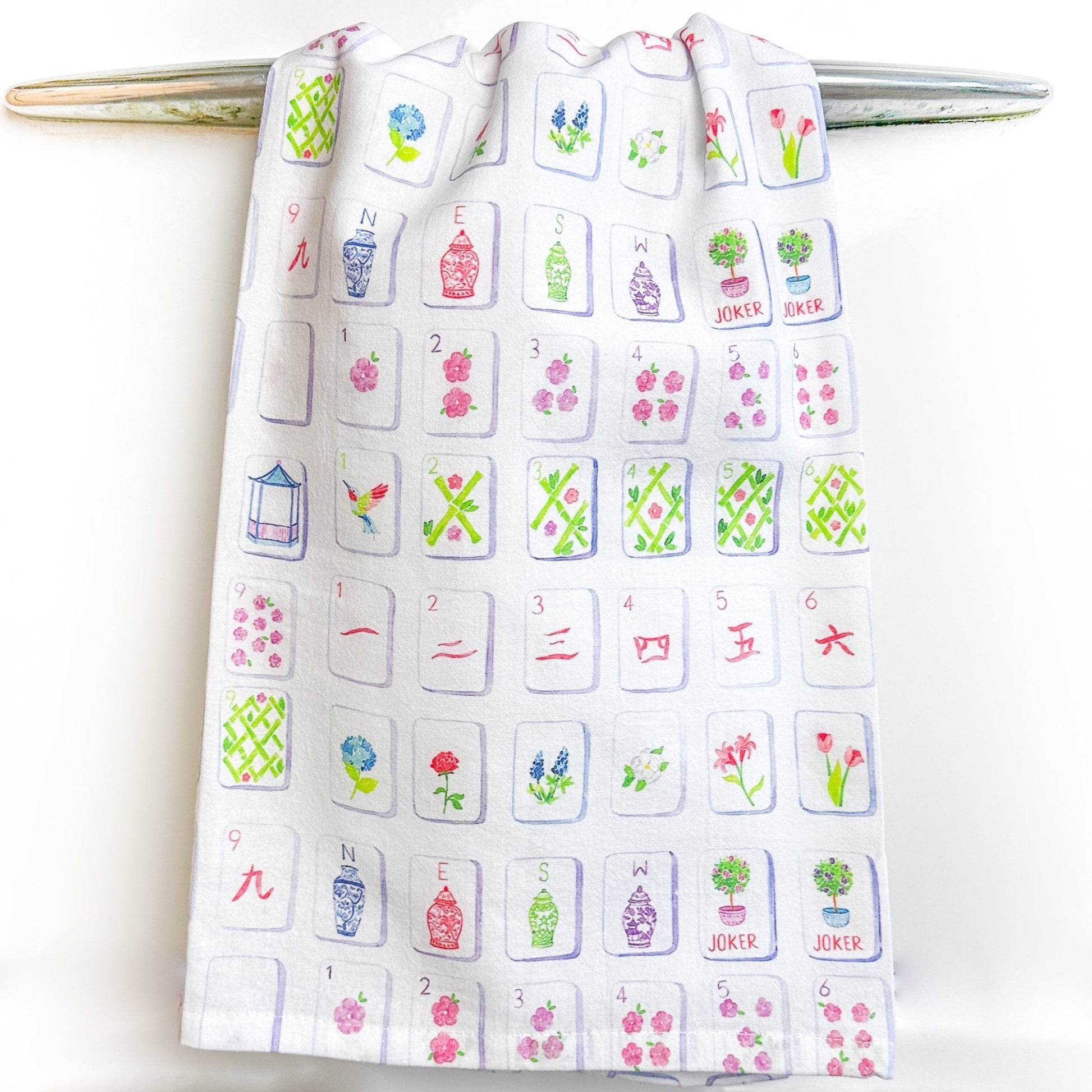Mahjong Tea Towel - themonogram manor 