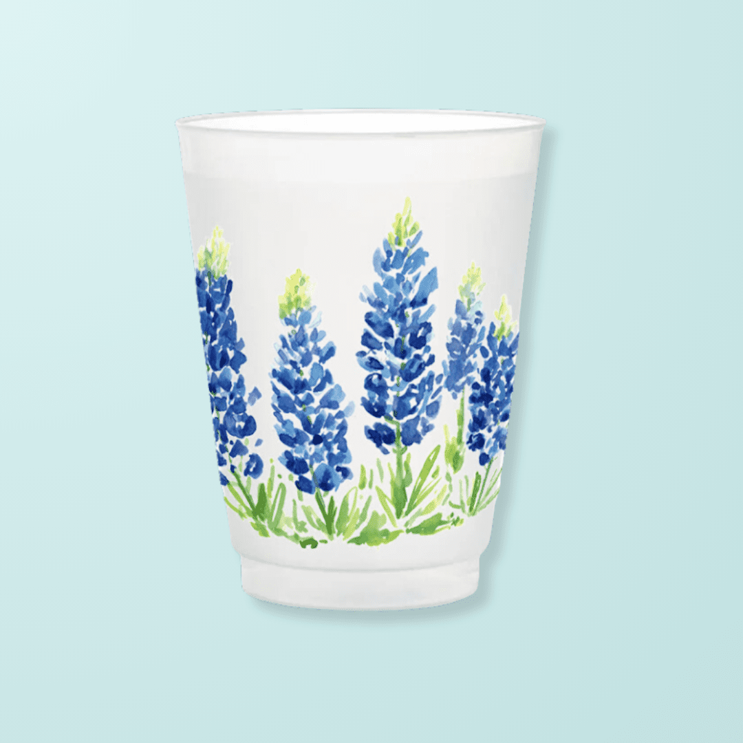 Bluebonnet Fields Frosted Cup Set - themonogram manor 