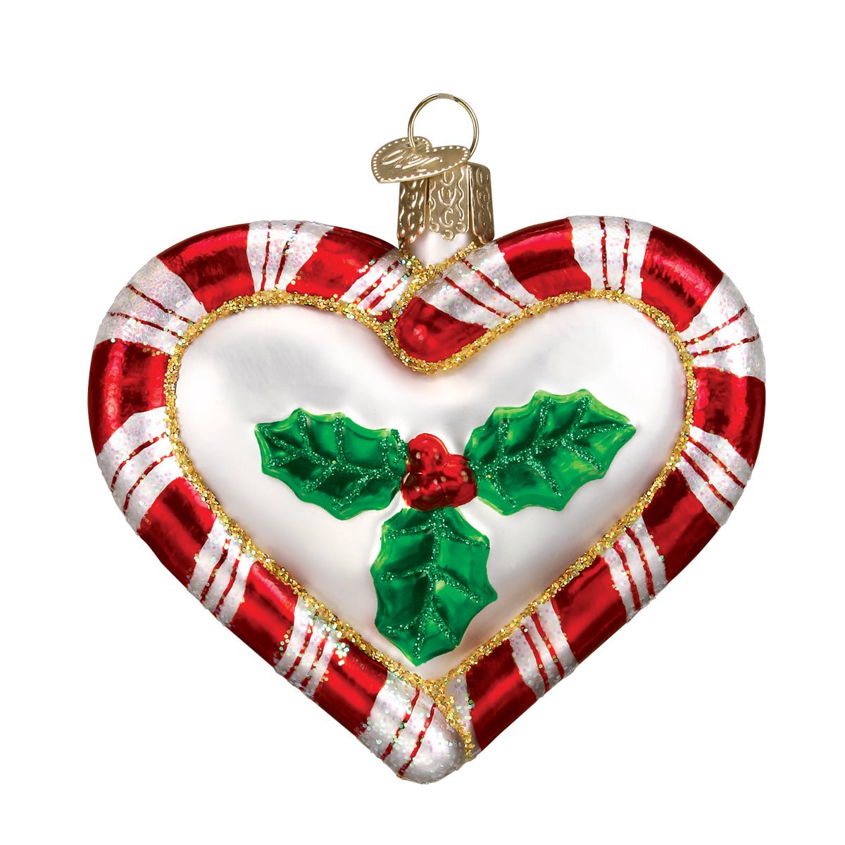 Peppermint Heart Ornament - themonogram manor 
