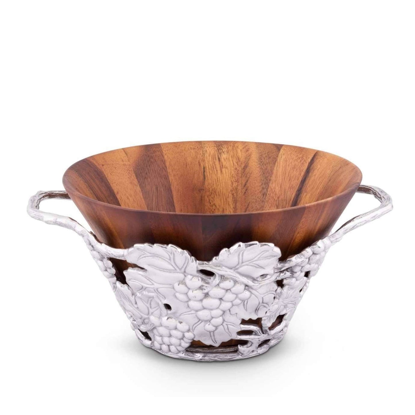 Grape Wood Tall Salad Bowl - themonogram manor 