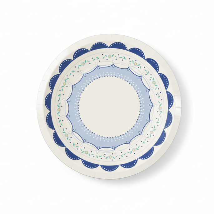 Blue Coquette Dessert Plates 8"(Set of 8) - themonogram manor 