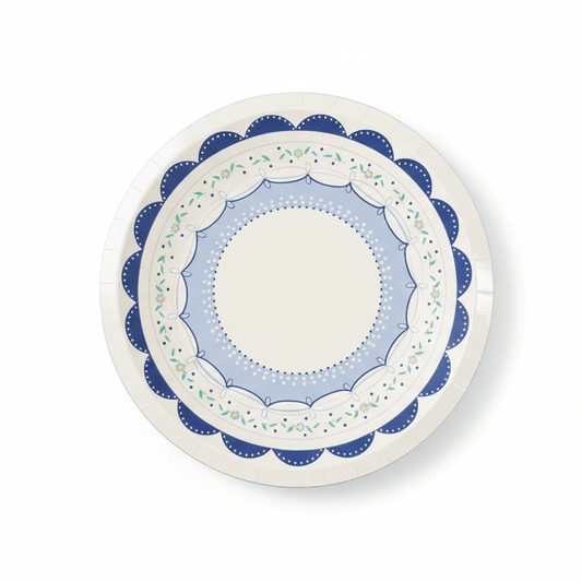 Blue Coquette Dessert Plates 8"(Set of 8) - themonogram manor 