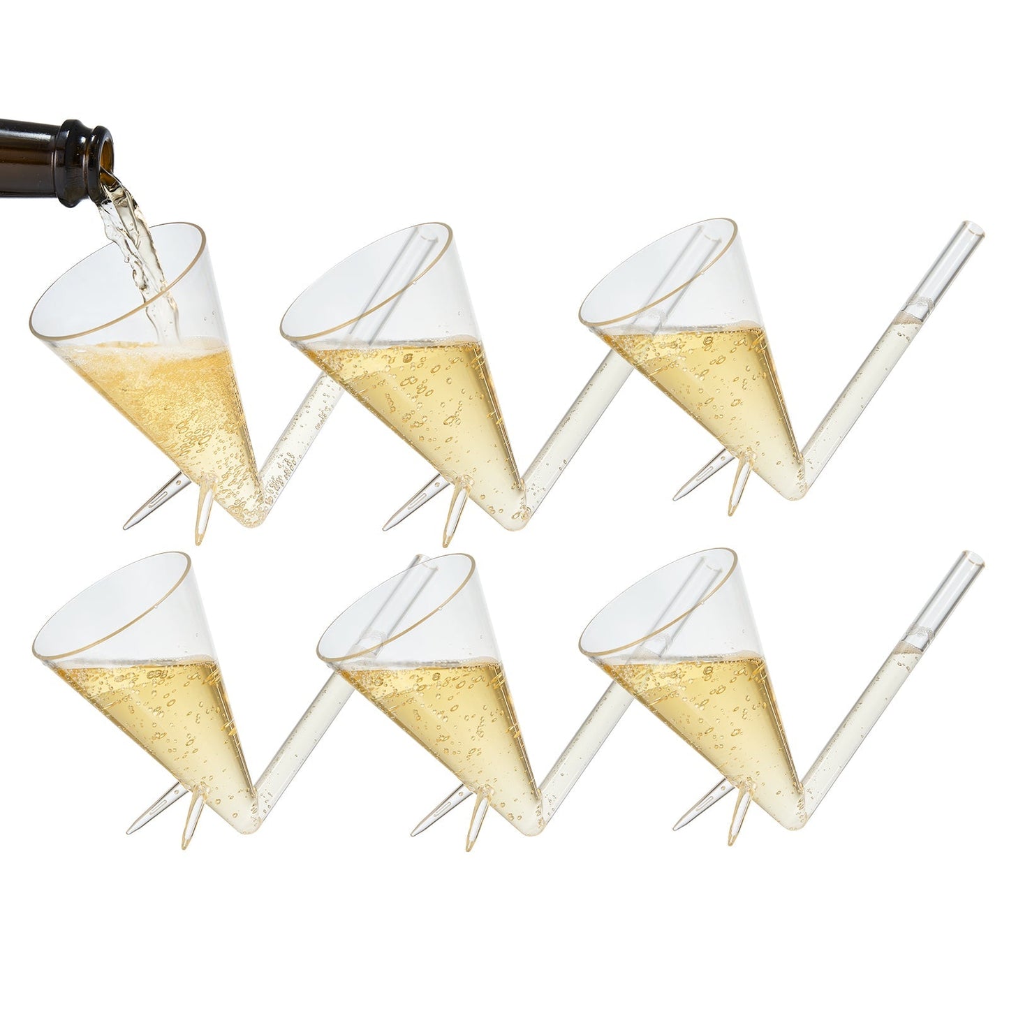 Festa Acrylic Champagne Shooter, Set of 6 - themonogram manor 