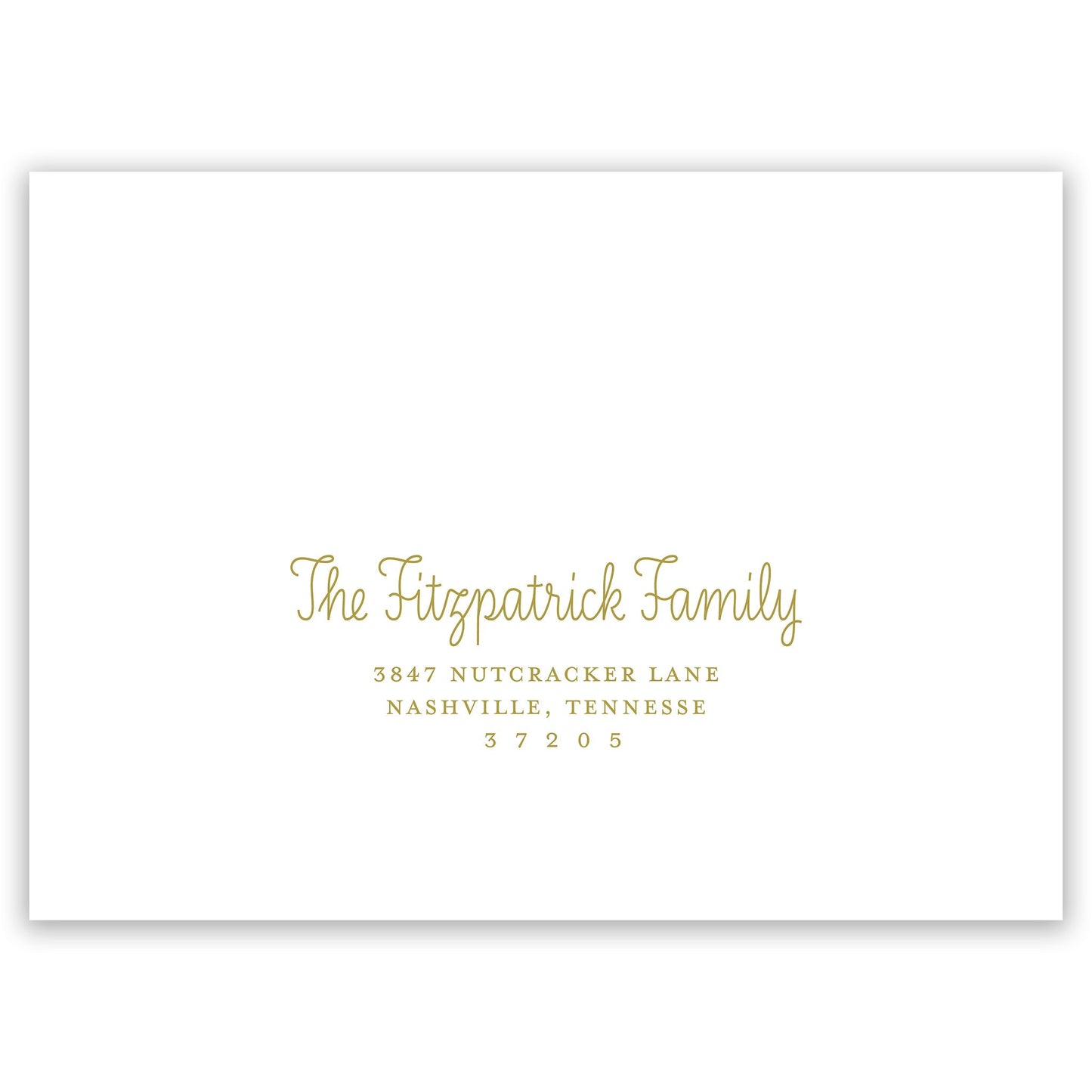 nutcracker plaid border landscape christmas card - themonogram manor 