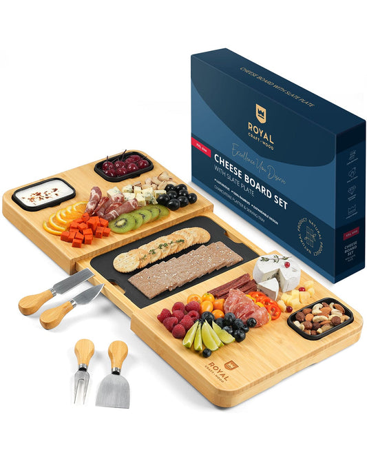 Cheese Board Set with Slate Plate - themonogram manor 