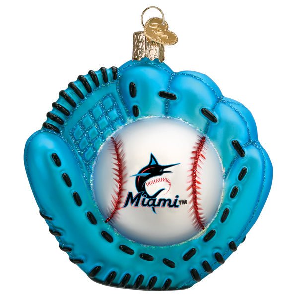 Marlins Baseball Mitt Ornament - themonogram manor 
