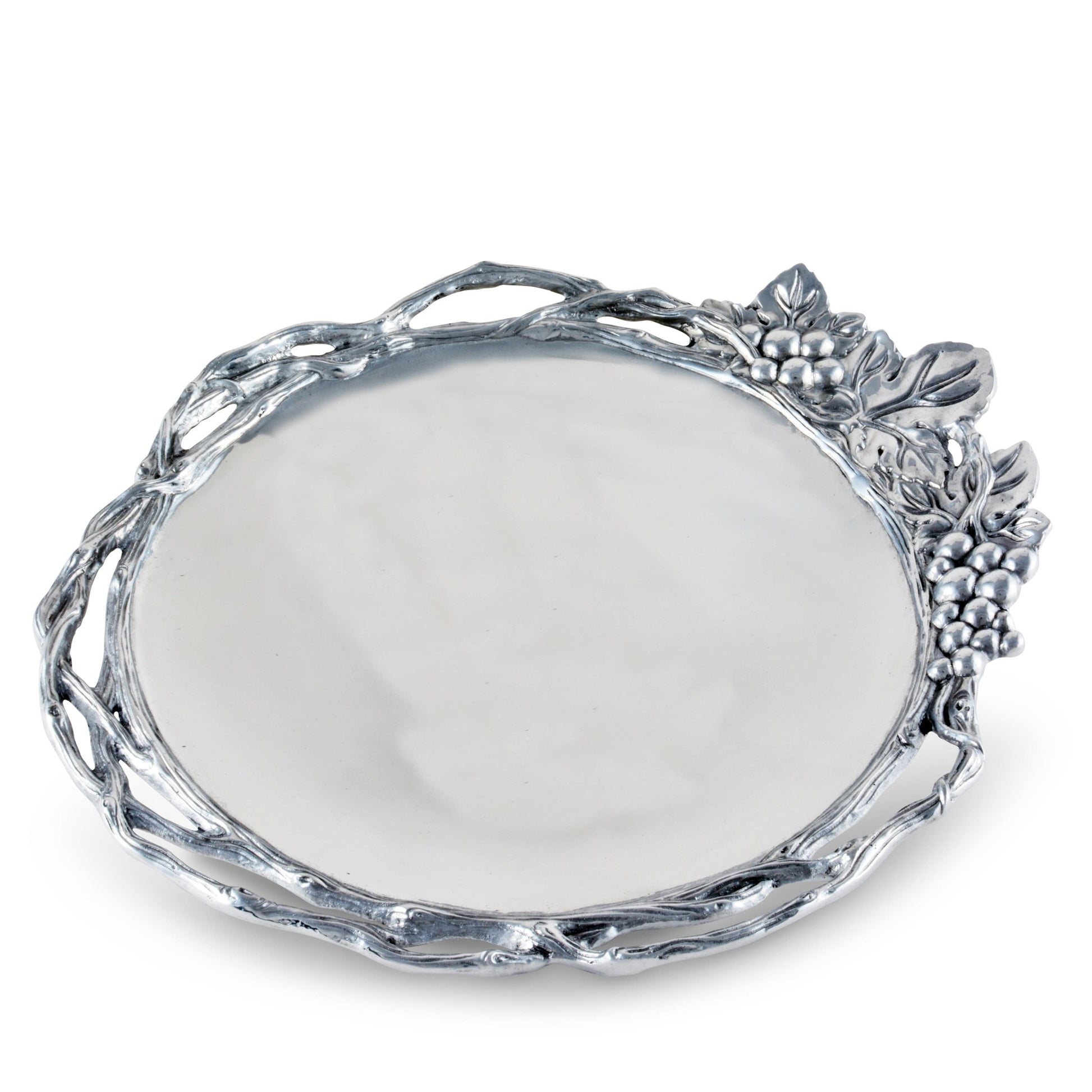Grape Open Vine Round Tray Large - themonogram manor 