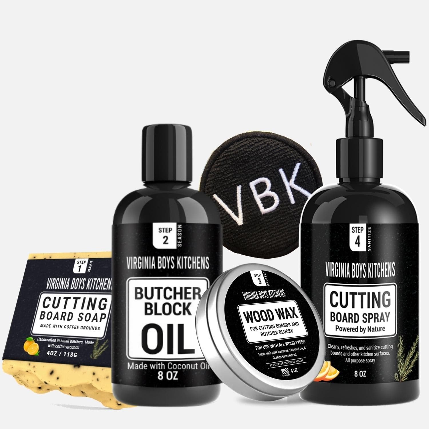 Complete Care Kit for Wood Cutting Boards - themonogram manor 