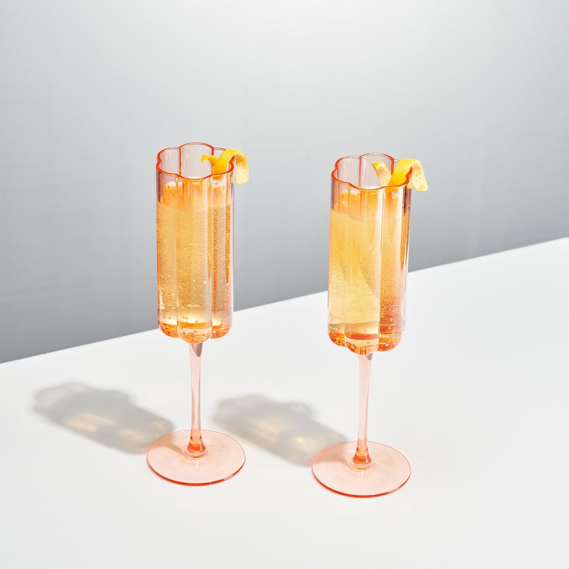 Tide Champagne Flute Glassware, Set of 2 - themonogram manor 