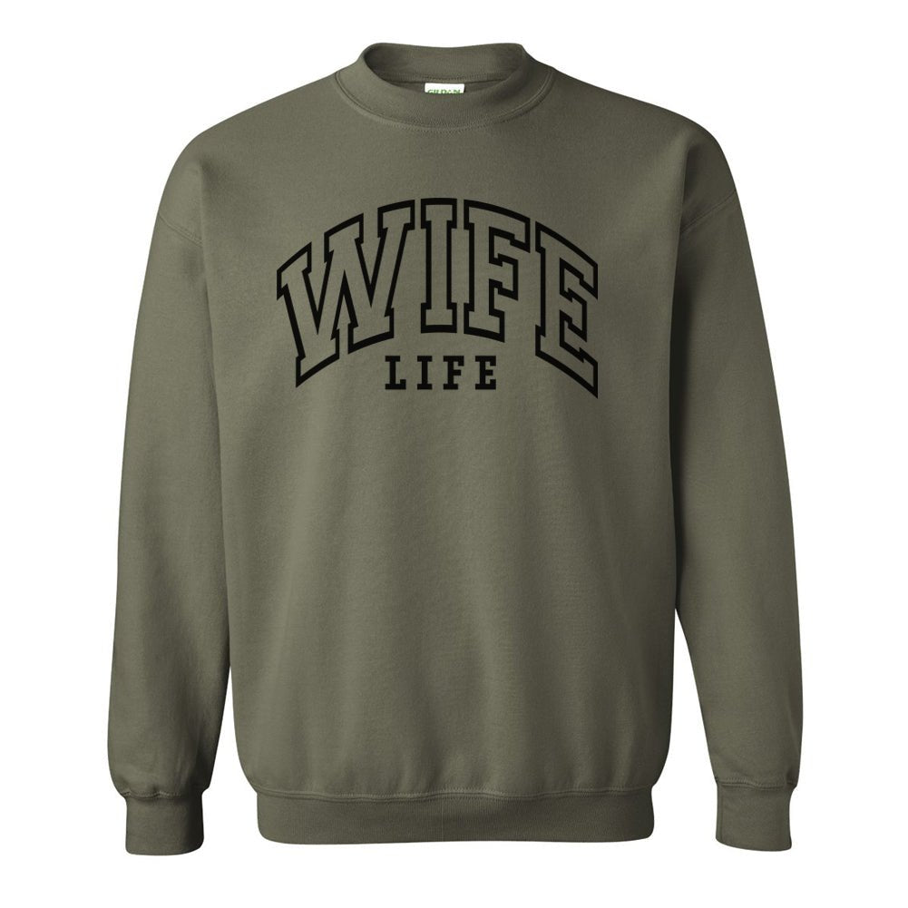 'Wife Life' Crewneck Sweatshirt - themonogram manor 