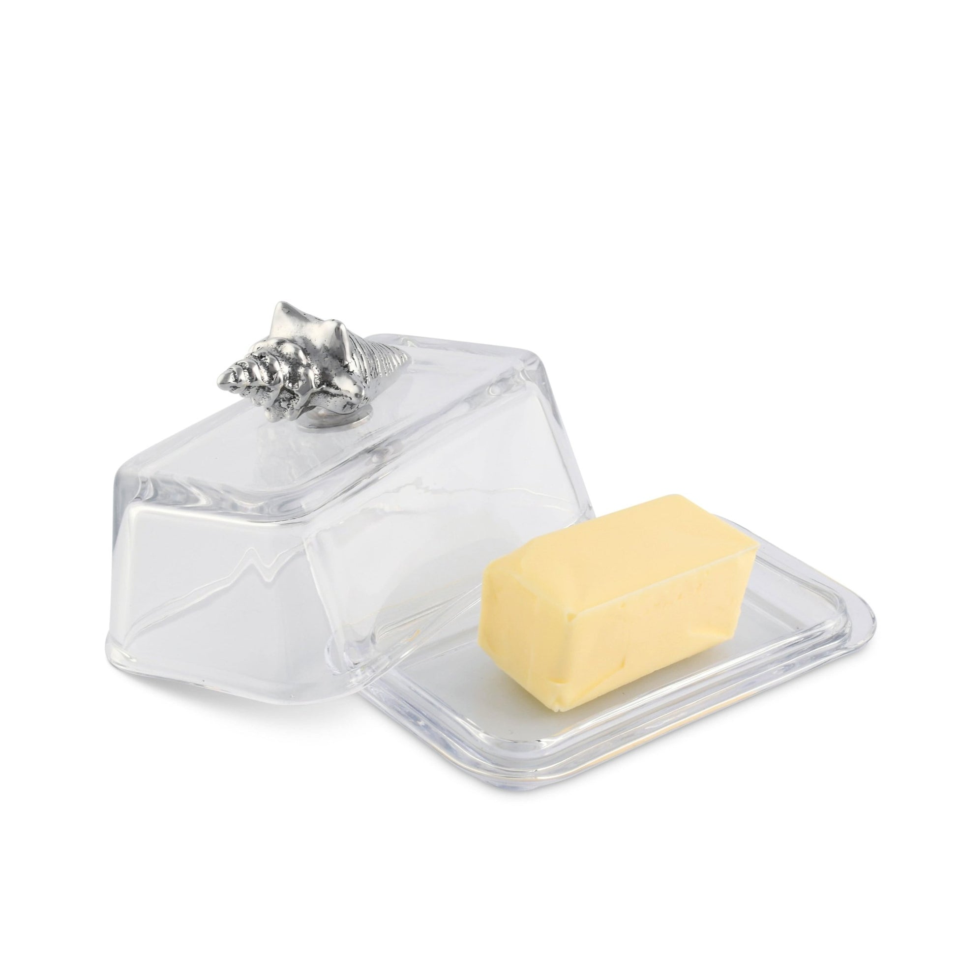 Glass Butter Dish - Shell - themonogram manor 
