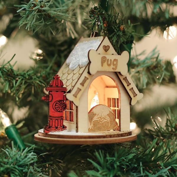Pug Ornament - themonogram manor 