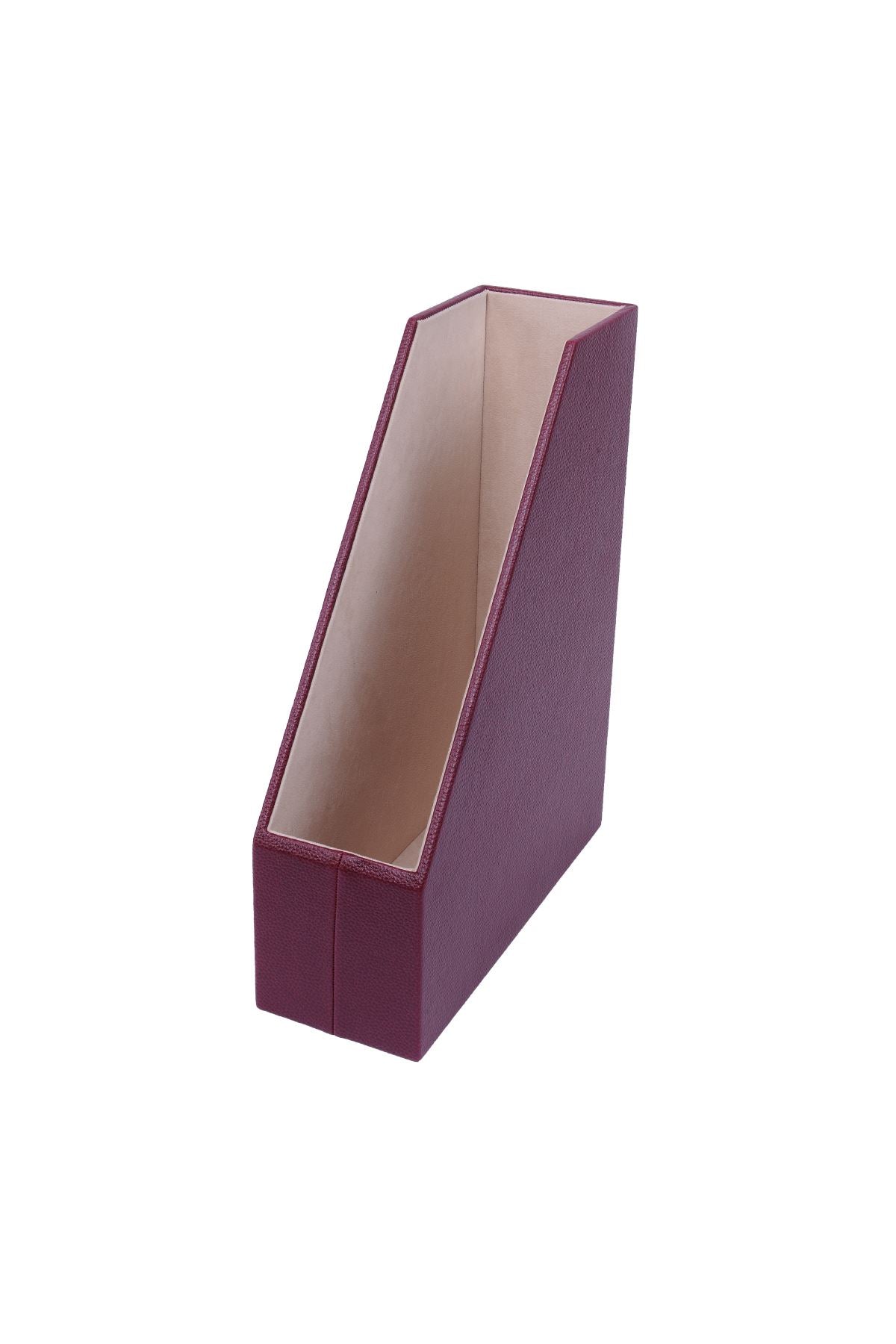 MOOG Faux Leather Magazines Holder - File Organizer - themonogram manor 