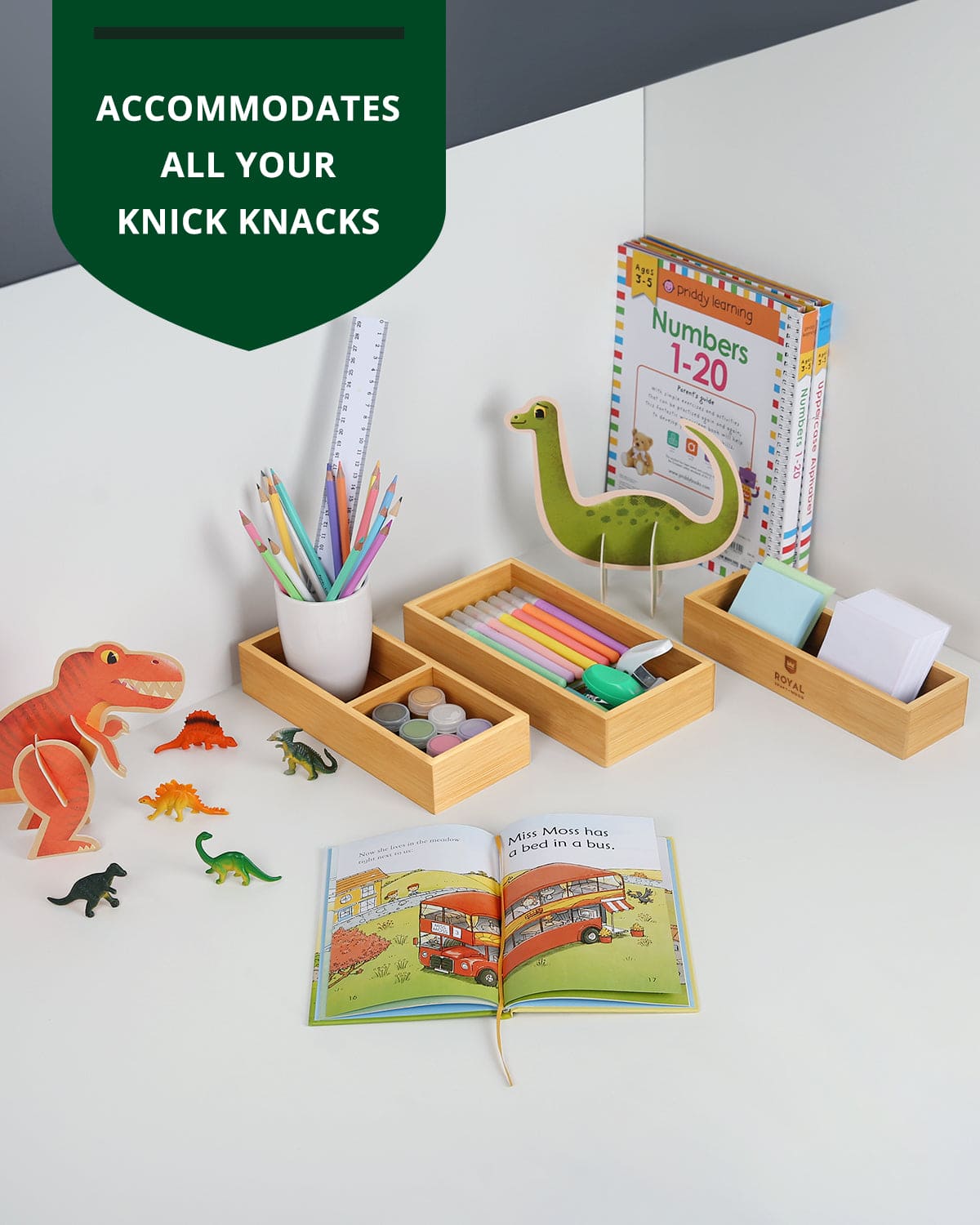 Storage Box Set of 3, Natural - themonogram manor 