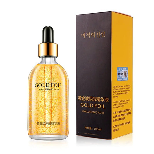 24K Gold Hyaluronic Acid Serum for Face Anti-Wrinkle Anti-Aging Brightening Moisturizing Skincare Facial Serum Essence Face Care - themonogram manor 