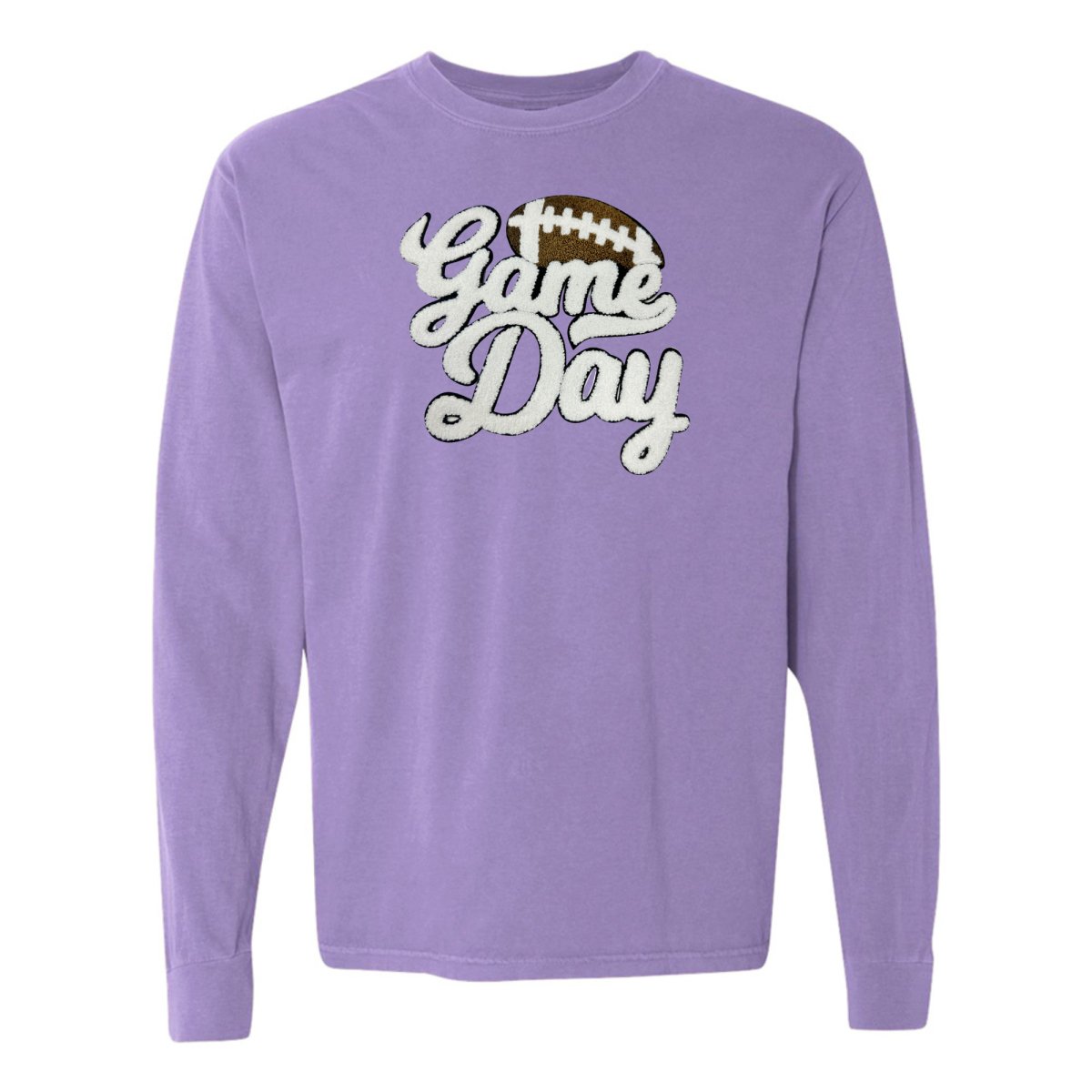 Football 'Game Day' Letter Patch Long Sleeve T-Shirt - themonogram manor 