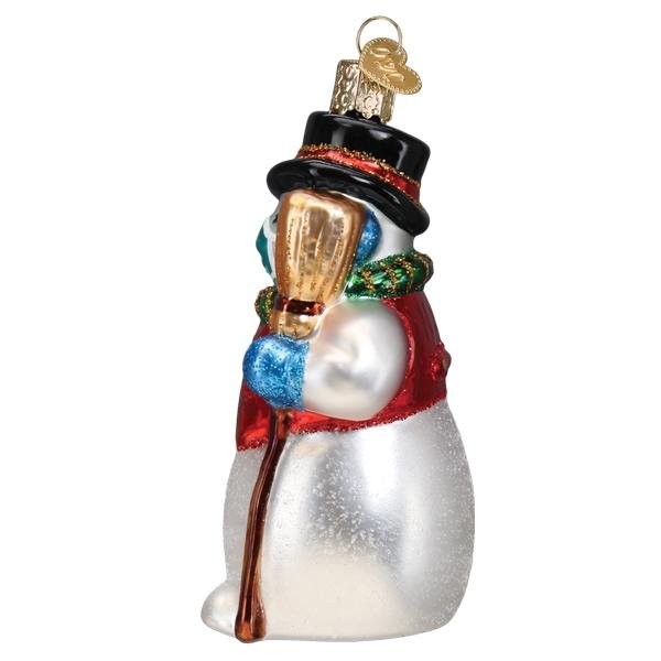 Snowman With Face Mask Ornament - themonogram manor 