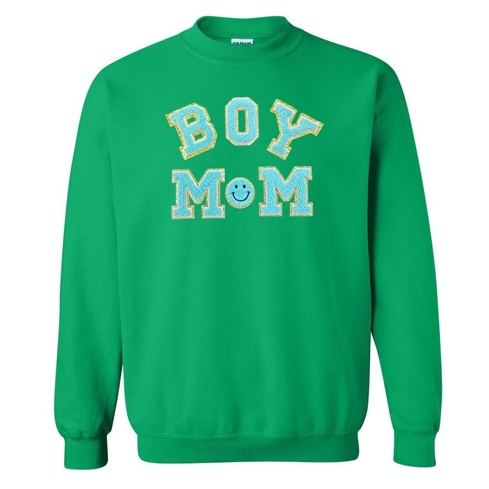 Boy Mom Letter Patch Sweatshirt - themonogram manor 