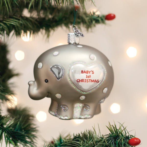 Baby's 1st Elephant Ornament - themonogram manor 